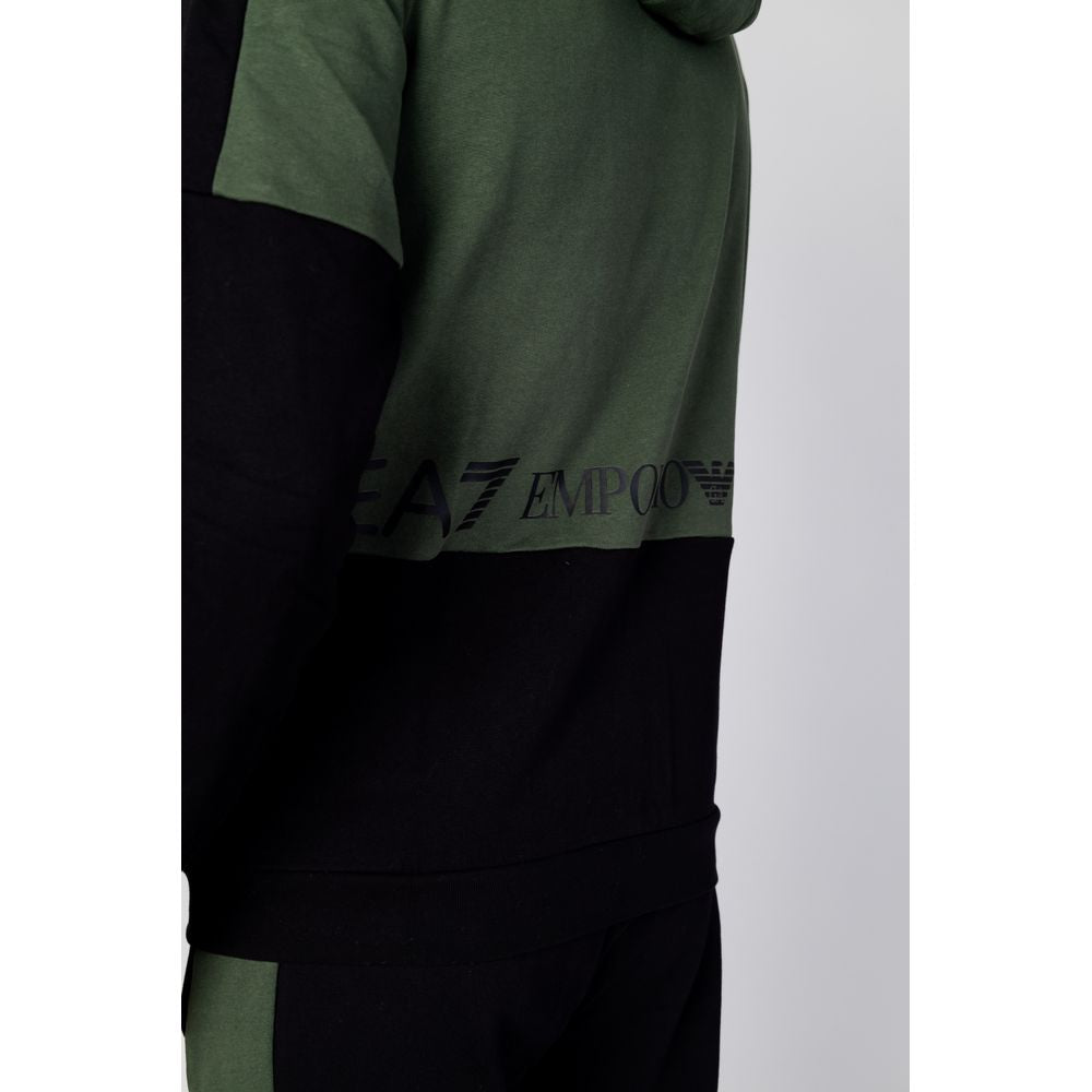 EA7 Emporio Armani Green Cotton Sweatsuit