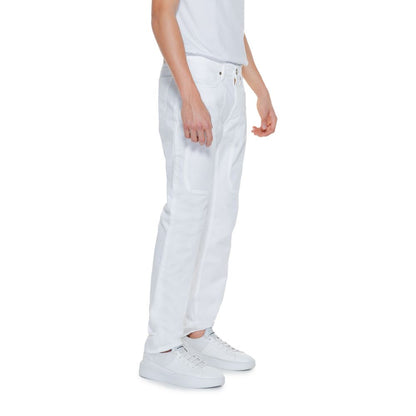 Jeckerson White Cotton Jeans & Pant