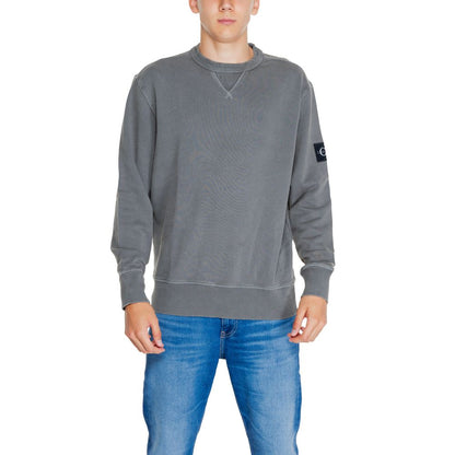 Calvin Klein Jeans Gray Cotton Rigenerato Sweater