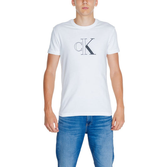 Calvin Klein Jeans White Cotton Rigenerato T-Shirt