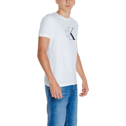 Calvin Klein Jeans White Cotton Rigenerato T-Shirt