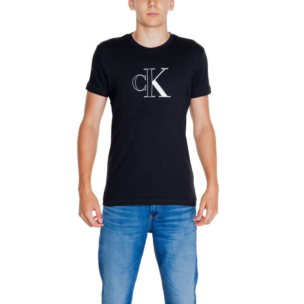 Calvin Klein Jeans Black Cotton Rigenerato T-Shirt