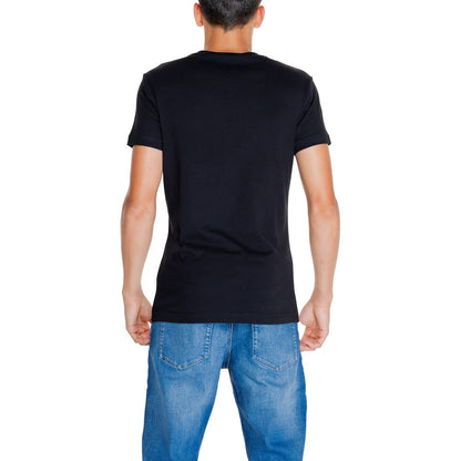 Calvin Klein Jeans Black Cotton Rigenerato T-Shirt