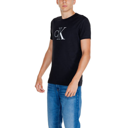 Calvin Klein Jeans Black Cotton Rigenerato T-Shirt