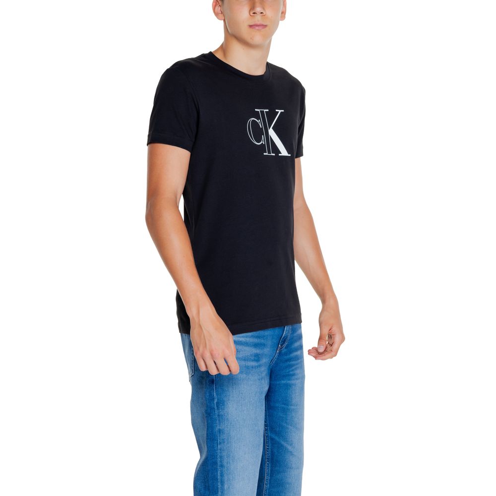 Calvin Klein Jeans Black Cotton Rigenerato T-Shirt