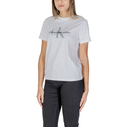 Calvin Klein Jeans White Cotton Tops & T-Shirt