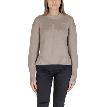 Calvin Klein Jeans Beige Organic Cotton Sweater