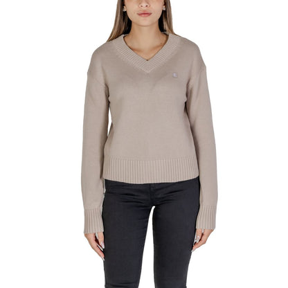 Calvin Klein Jeans Beige Cotton Sweater