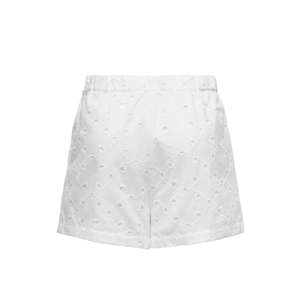 Only White Cotton Short