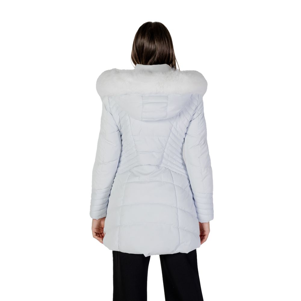 Guess White Polyethylene Jackets & Coat