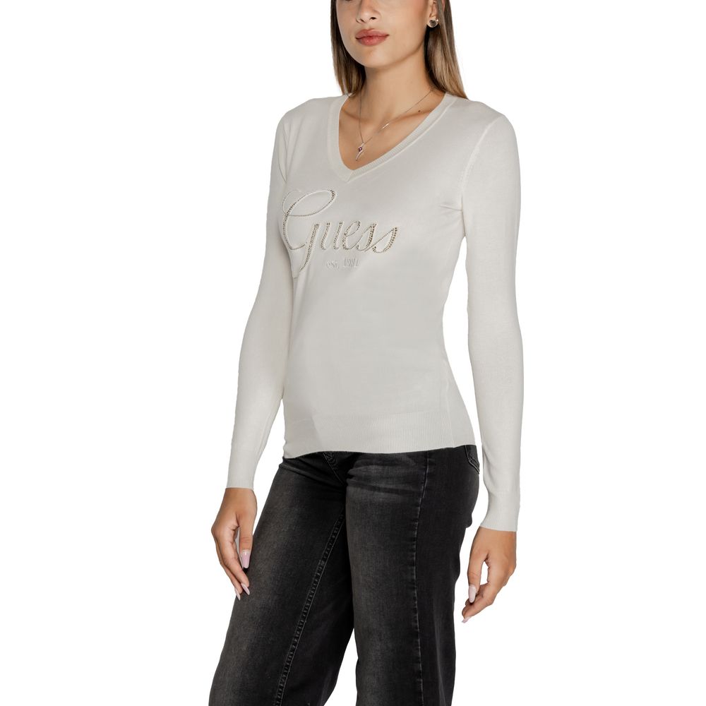 Guess White Viscose Tops & T-Shirt