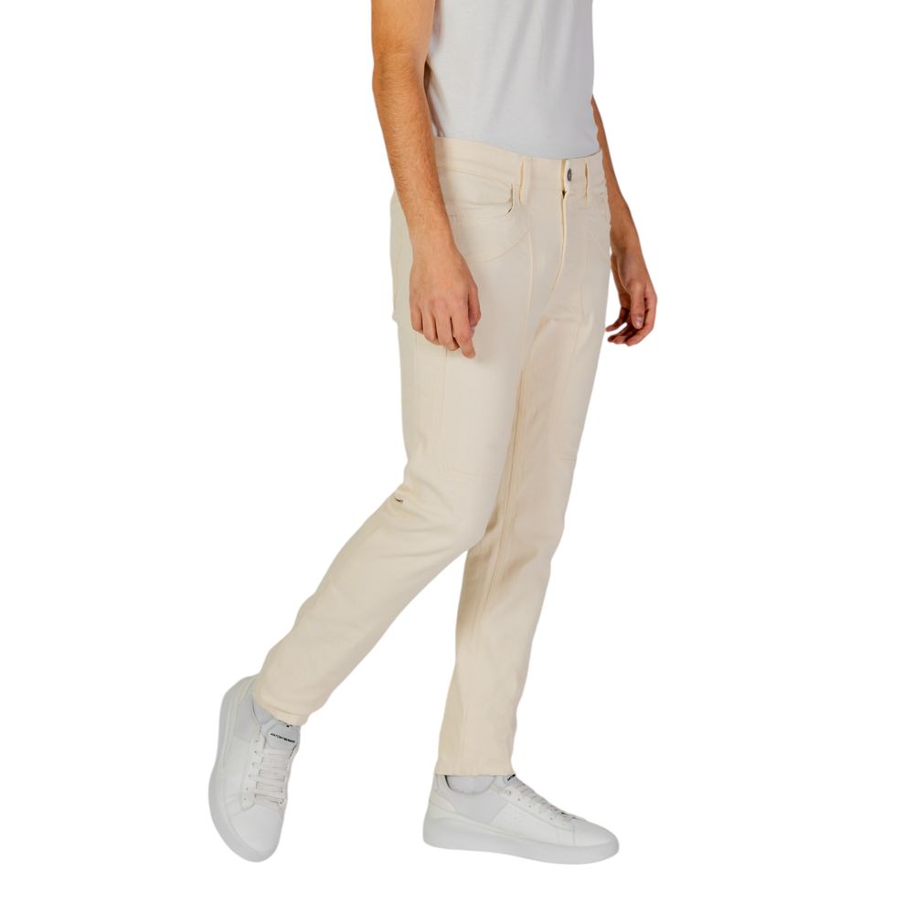 Jeckerson Cream Cotton Jeans & Pant