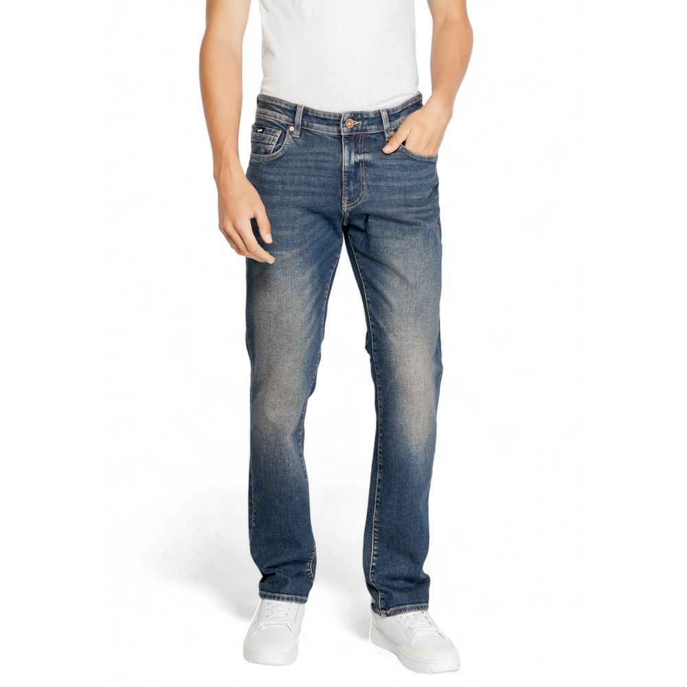 Gas Blue Cotton Jeans & Pant