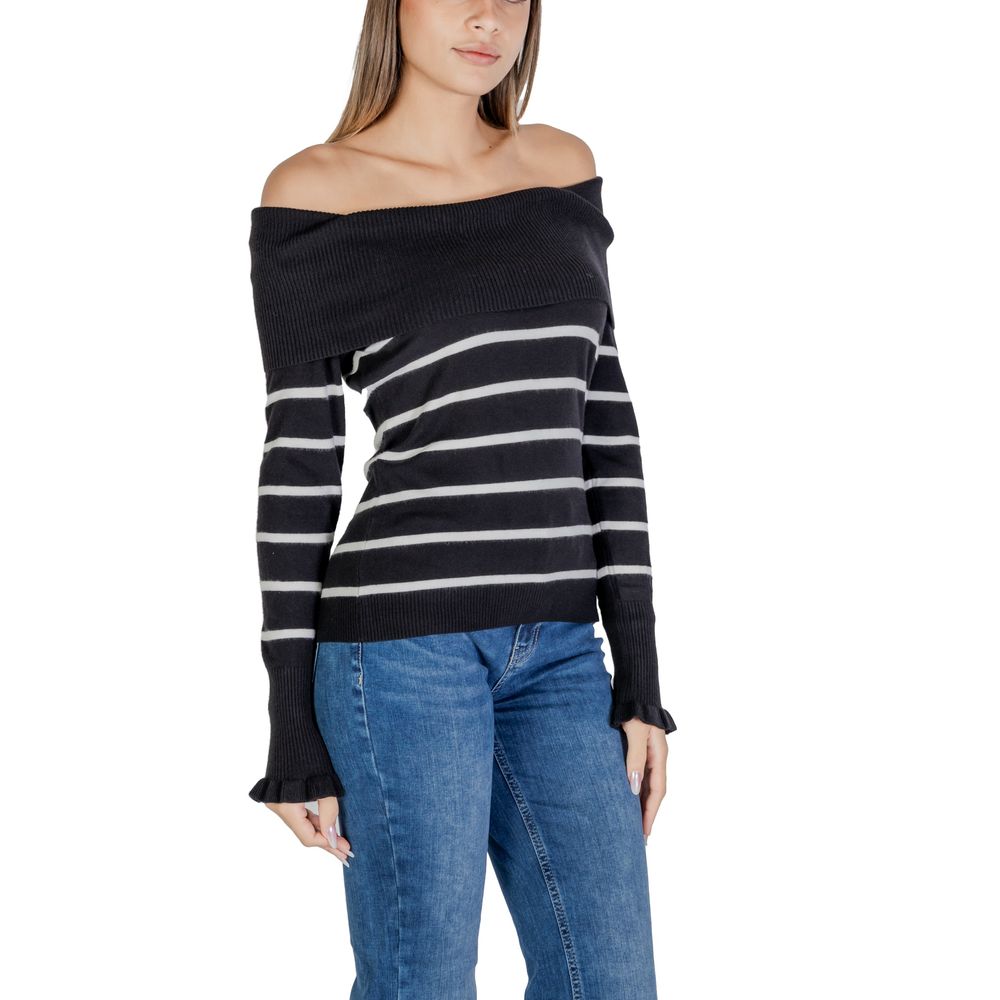 Sandro Ferrone Black And White Viscose Sweater