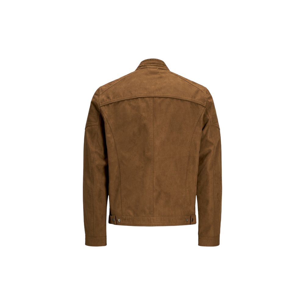 Jack Jones Beige Synthetic Leather Jacket