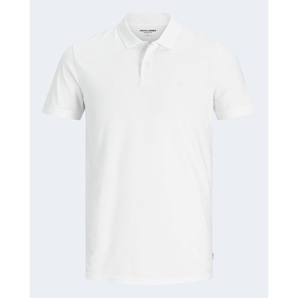 Jack Jones White Cotton Polo Shirt