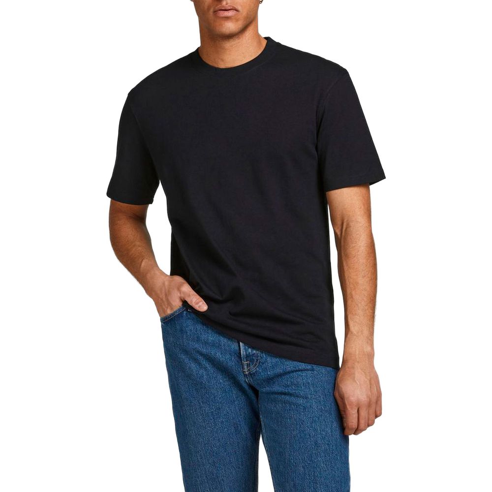 Jack Jones Black Cotton T-Shirt