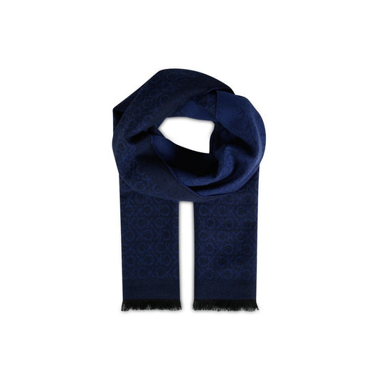 Calvin Klein Blue Wool Scarf