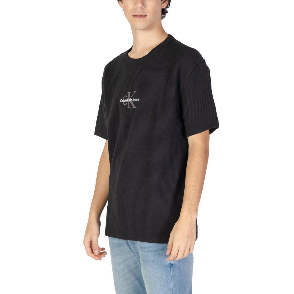 Calvin Klein Jeans Black Cotton Rigenerato T-Shirt