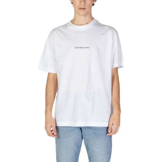 Calvin Klein Jeans White Cotton T-Shirt