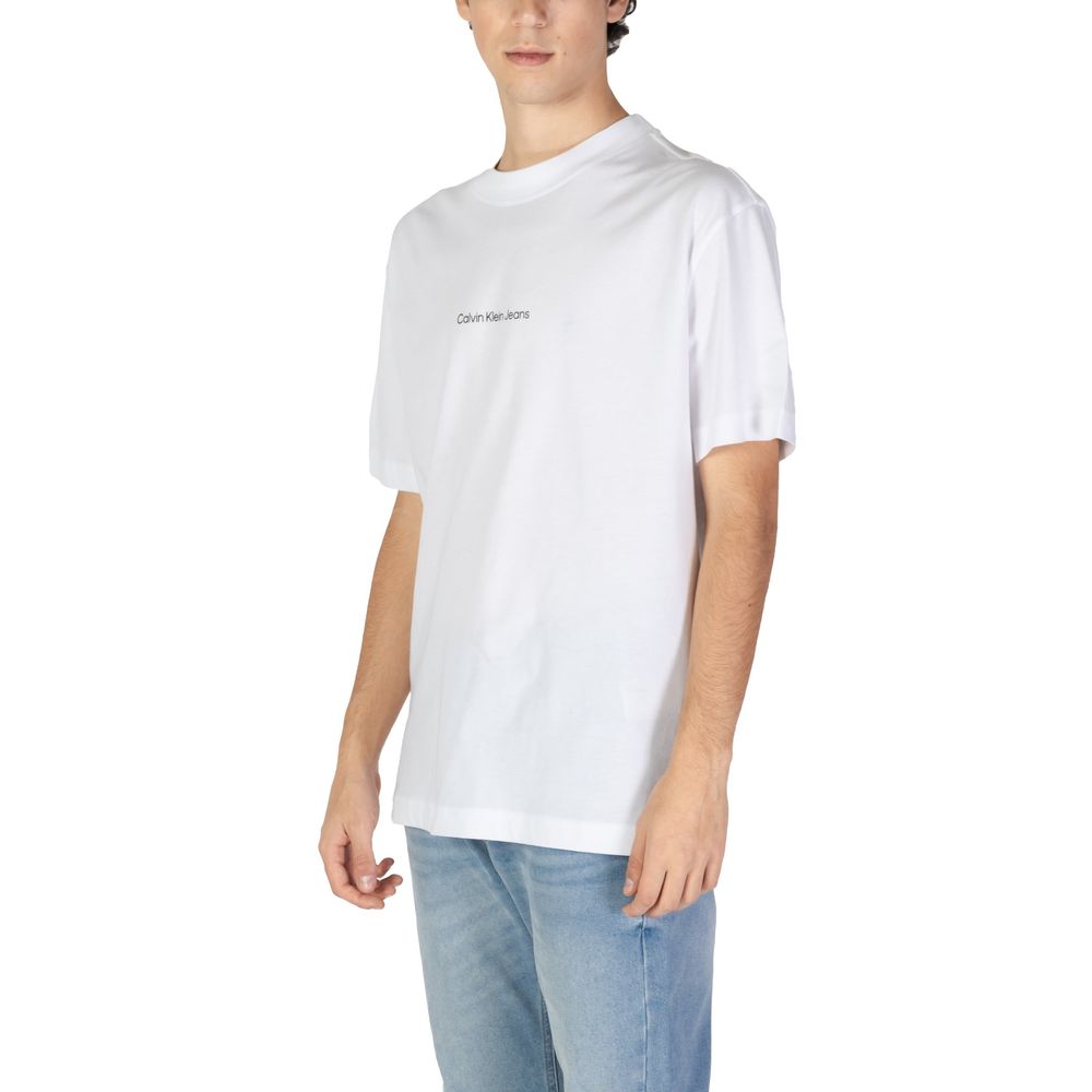 Calvin Klein Jeans White Cotton T-Shirt