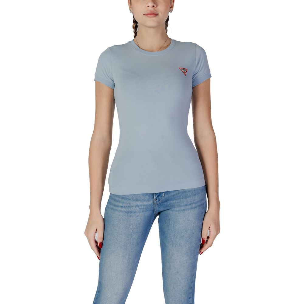 Guess Blue Cotton Tops & T-Shirt