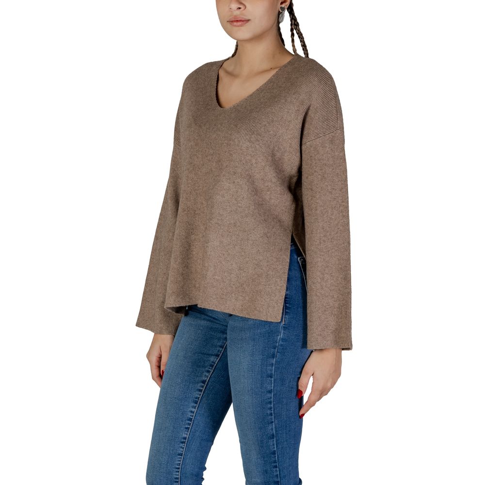 Only Brown Viscose Sweater