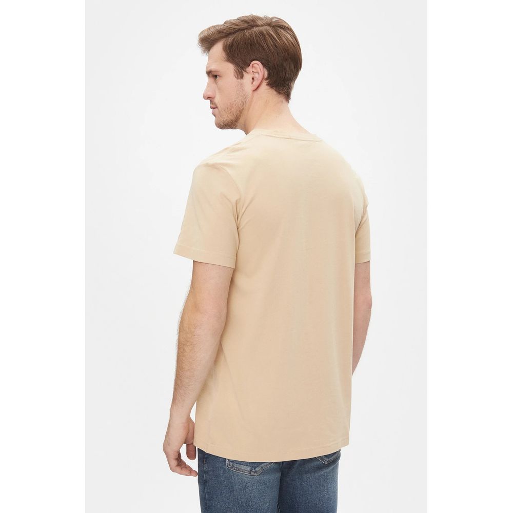 Calvin Klein Jeans Beige Organic Cotton T-Shirt