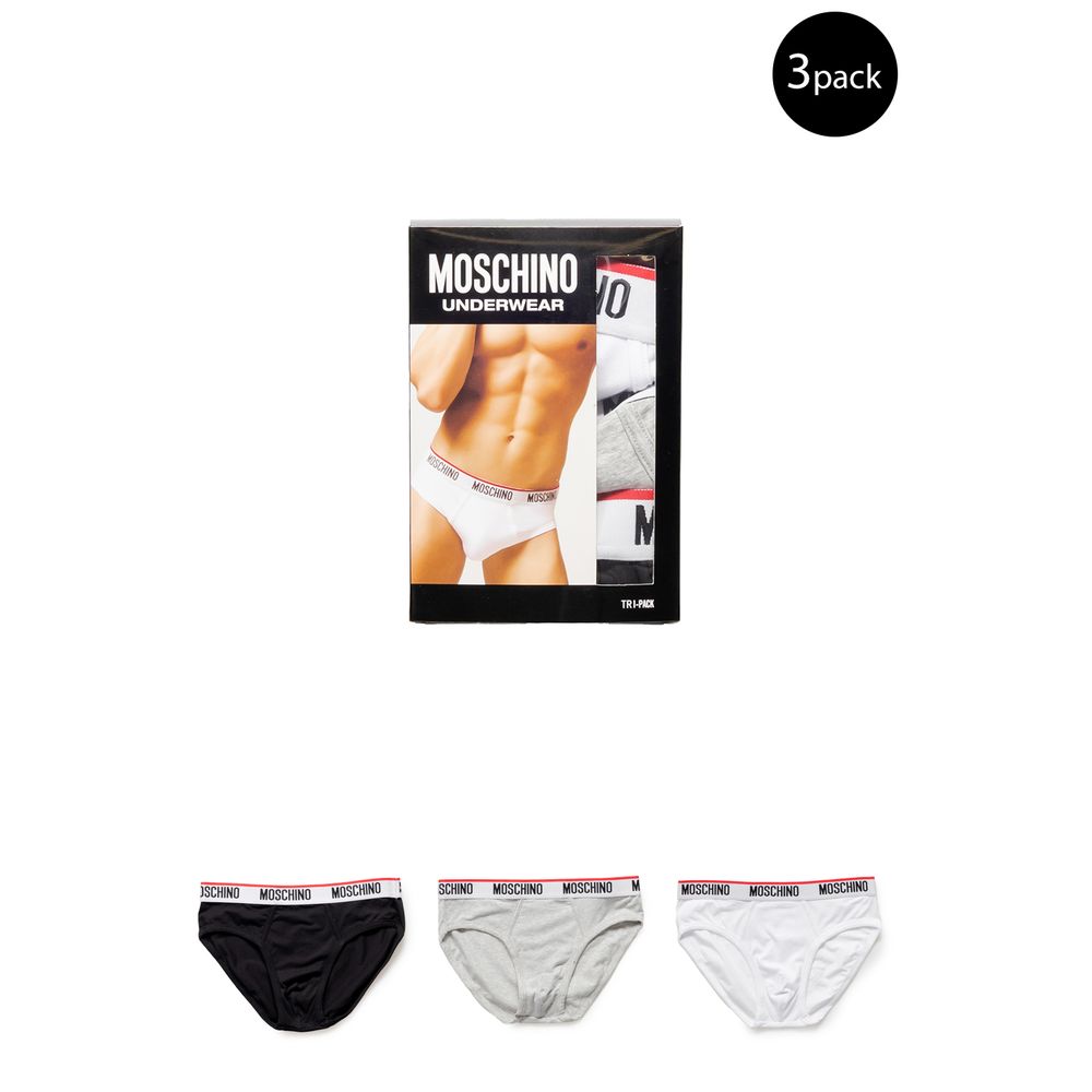 Moschino Black And White Cotton Underwear