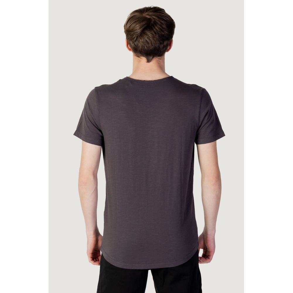 Jack Jones Gray Organic Cotton T-Shirt