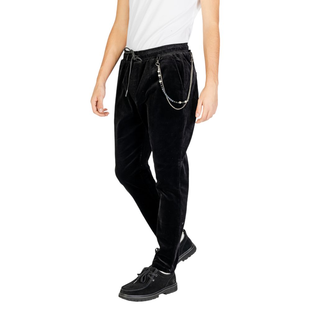 Gianni Lupo Black Cotton Jeans & Pant