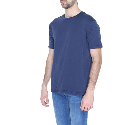 Gianni Lupo Blue Cotton T-Shirt