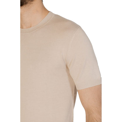 Gianni Lupo Beige Viscose T-Shirt