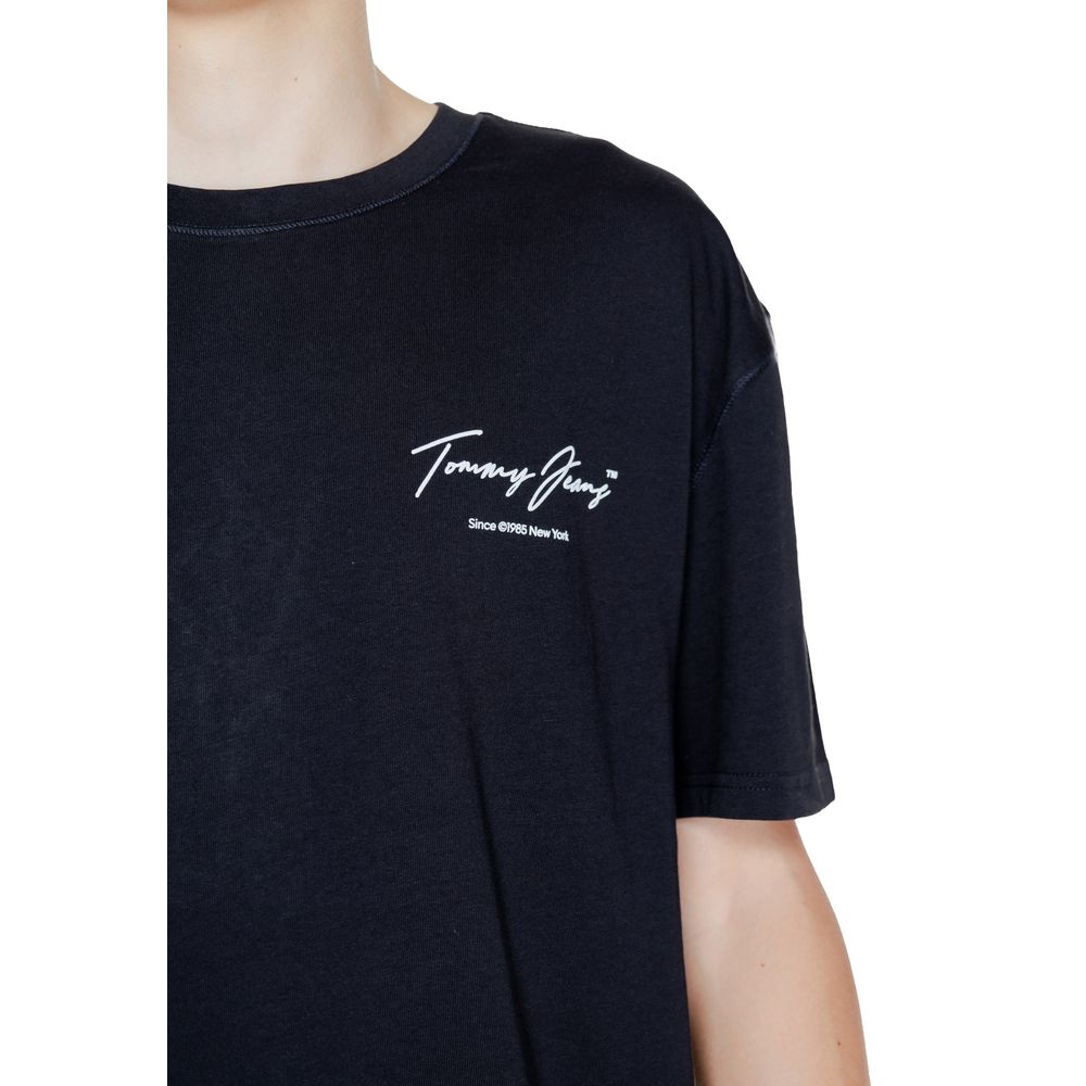 Tommy Hilfiger Jeans Black Cotton T-Shirt