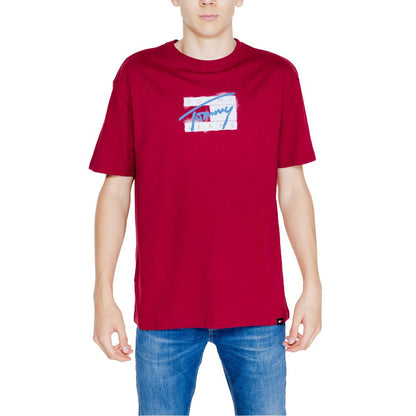 Tommy Hilfiger Jeans Bordeaux Cotton Rigenerato T-Shirt