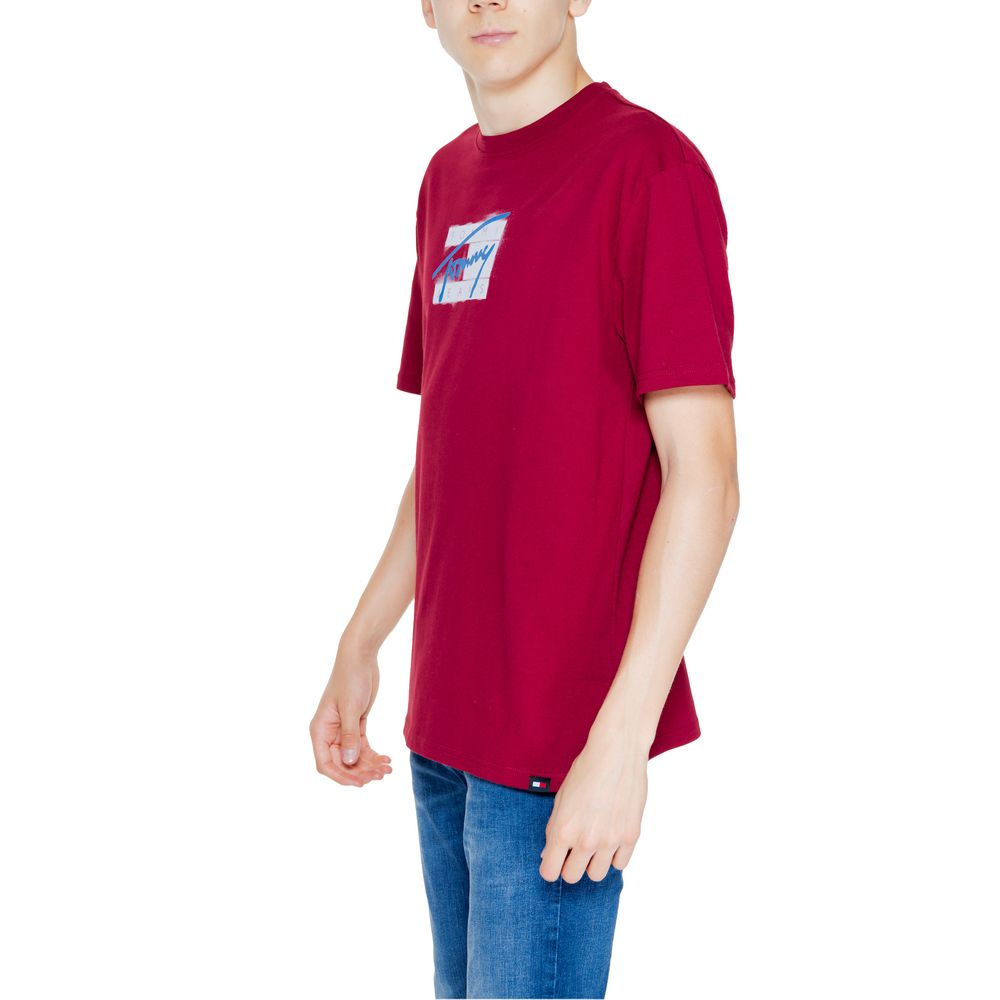 Tommy Hilfiger Jeans Bordeaux Cotton Rigenerato T-Shirt