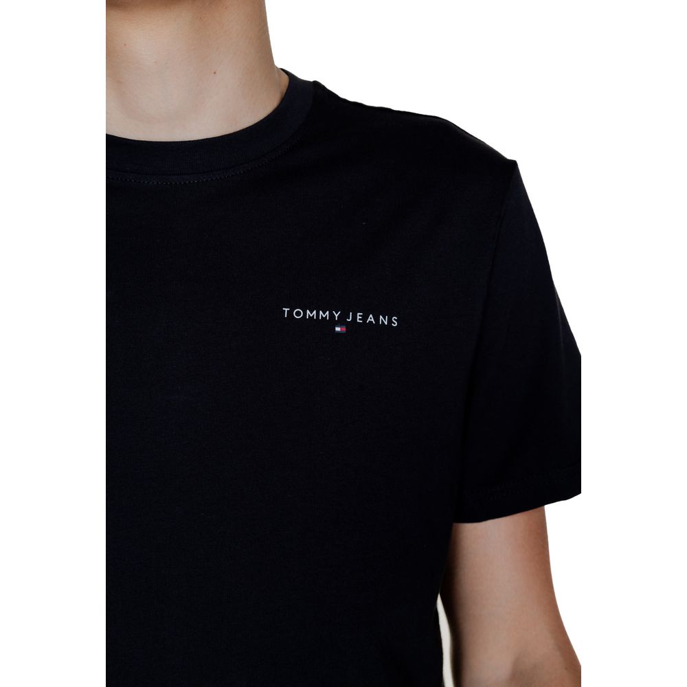 Tommy Hilfiger Jeans Black Cotton Rigenerato T-Shirt