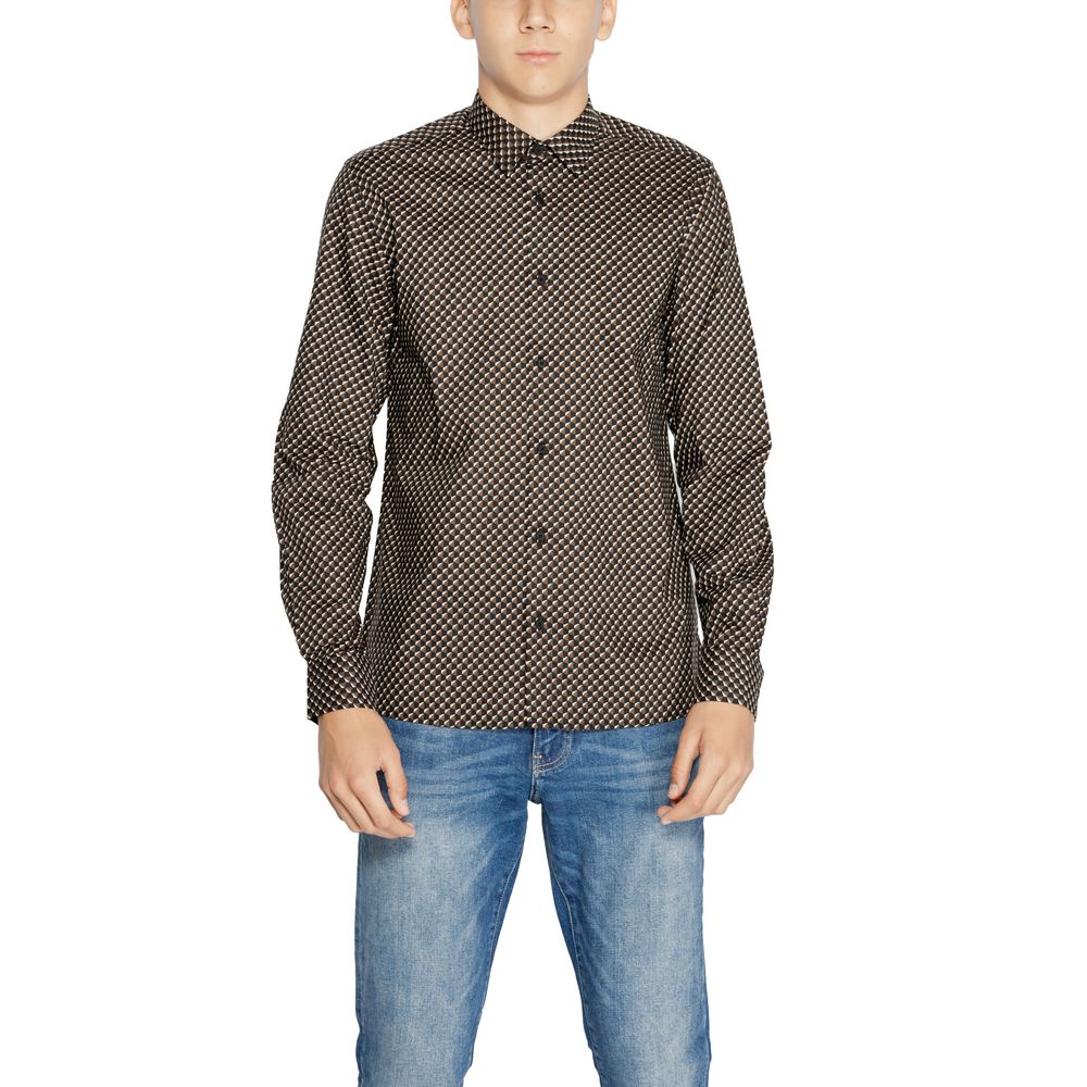 Antony Morato Brown Cotton Shirt