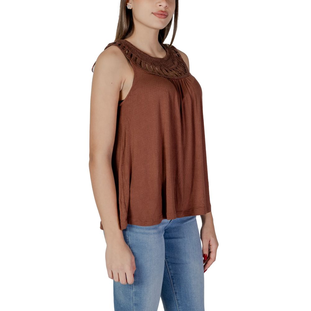 B.Young Brown Viscose Tops & T-Shirt