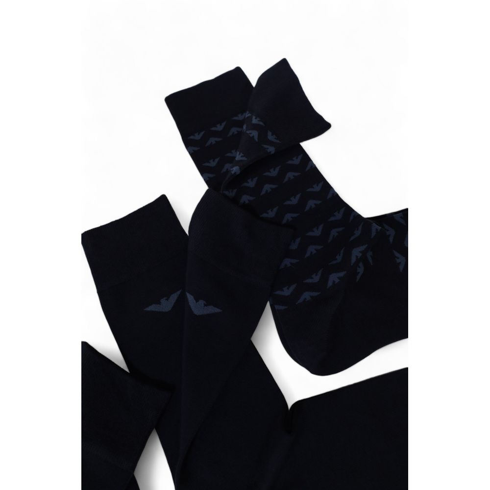 Emporio Armani Underwear Blue Cotton Sock