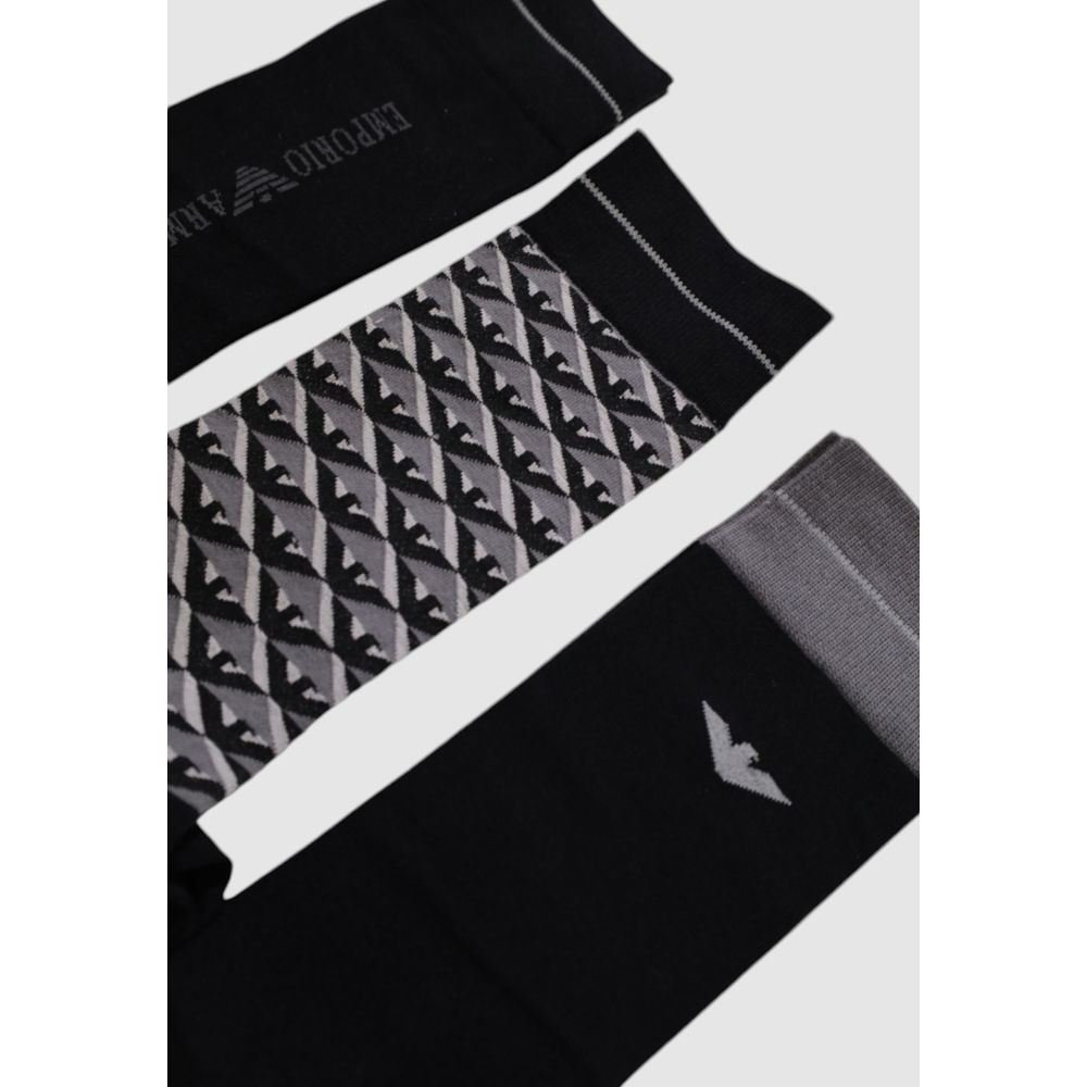 Emporio Armani Underwear Black Cotton Sock