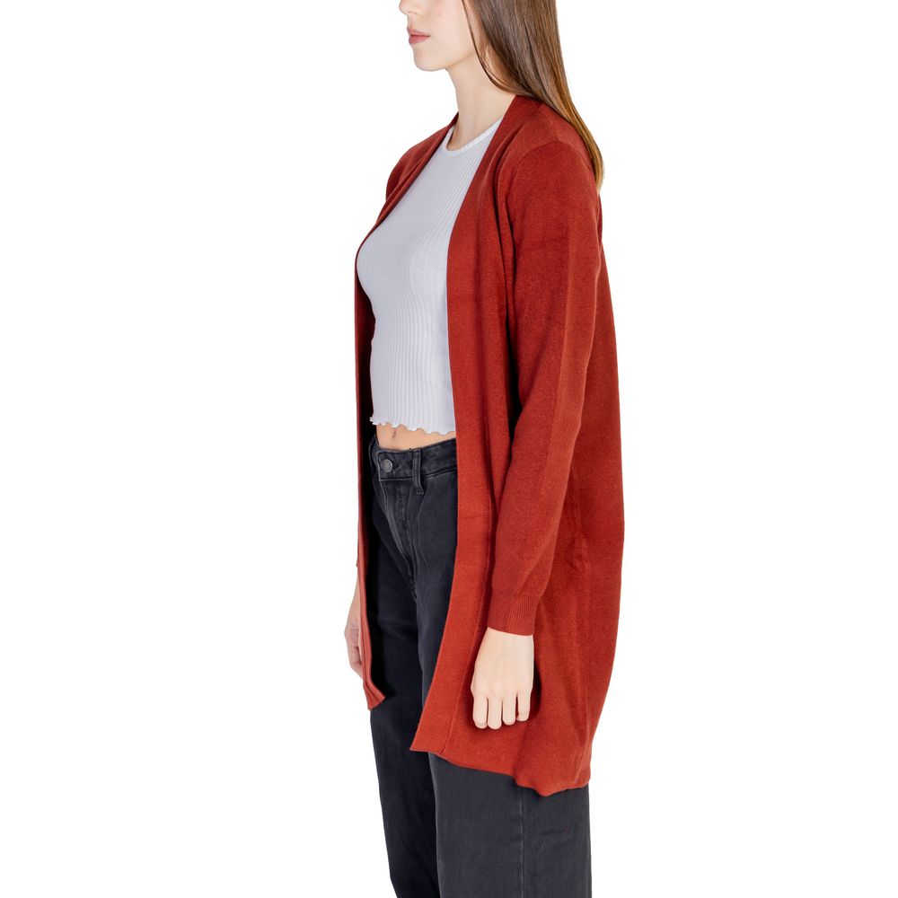 Vero Moda Red Viscose Cardigan