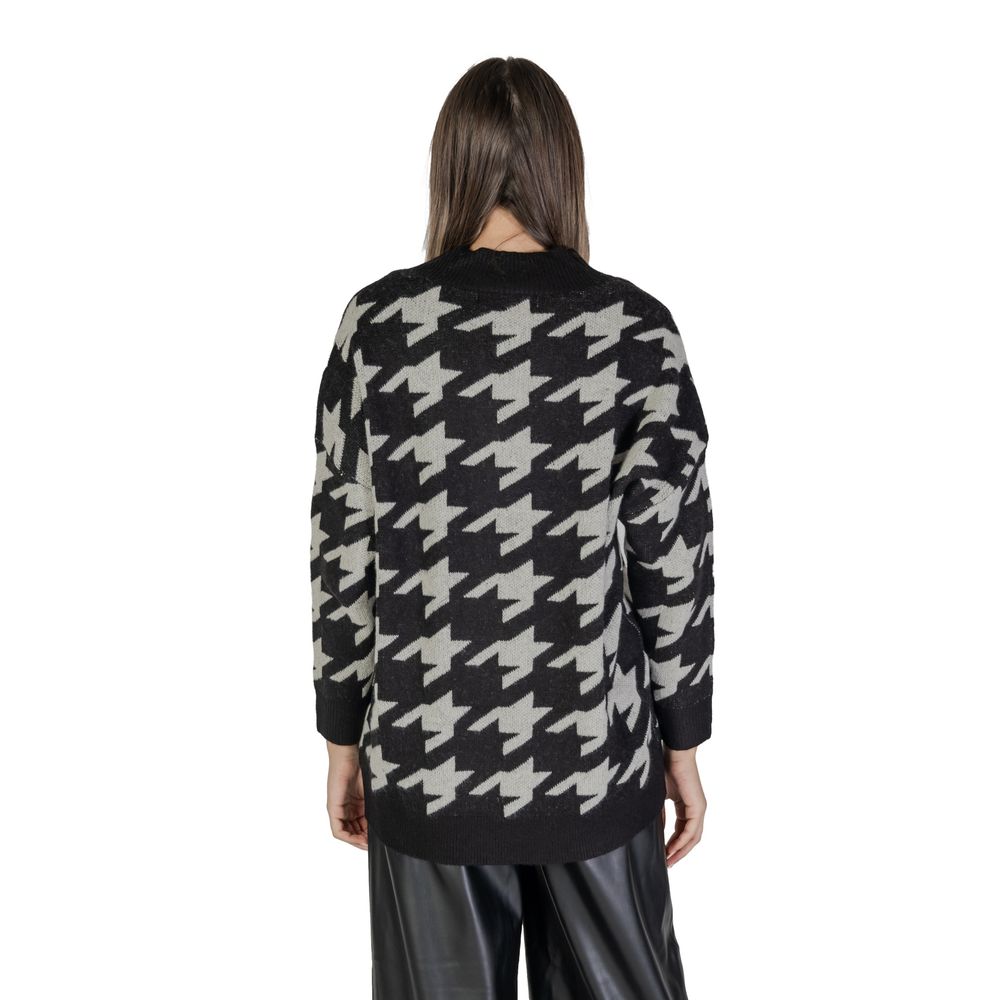 Vero Moda Black And White Acrylic Cardigan