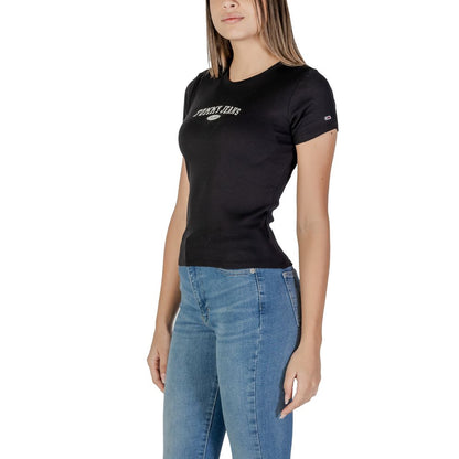 Tommy Hilfiger Jeans Black Cotton Tops & T-Shirt