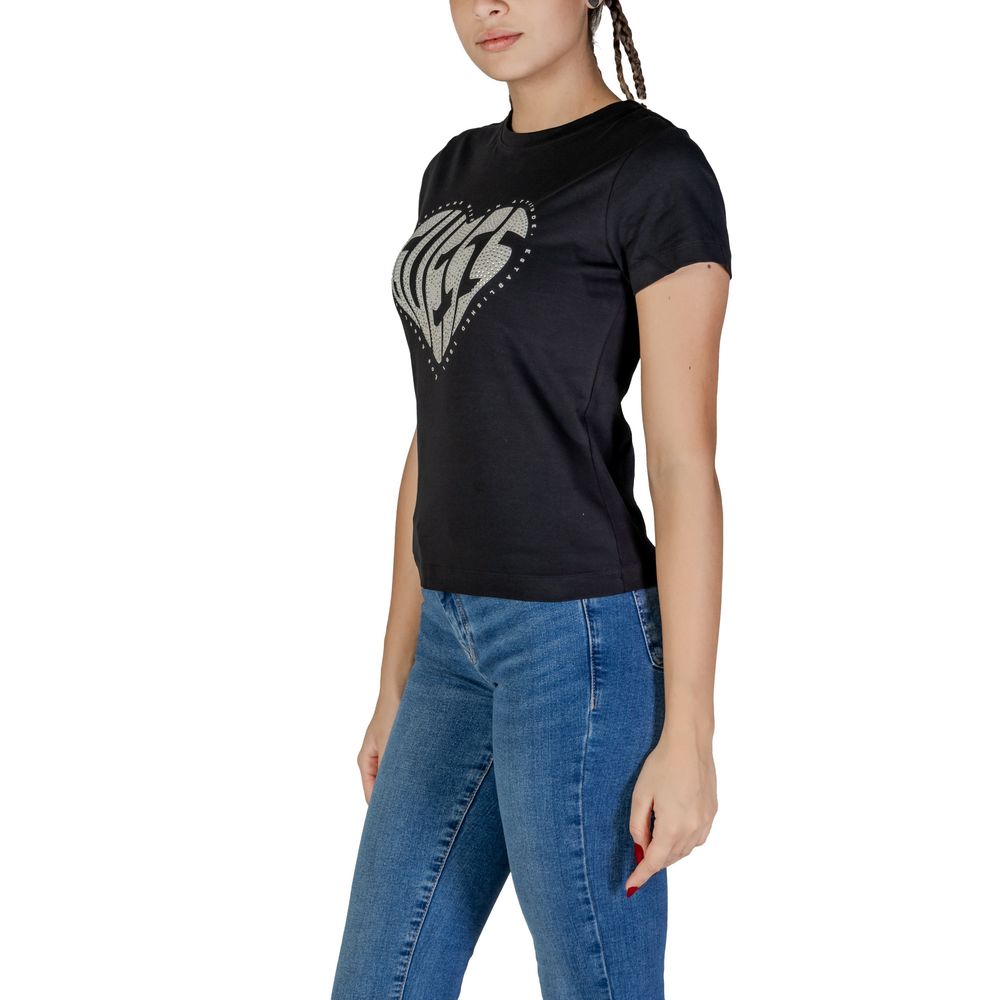 Guess Active Black Cotton Tops & T-Shirt