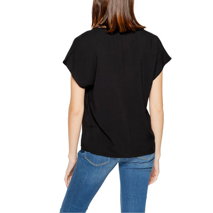 Jacqueline De Yong Black Viscose Tops & T-Shirt