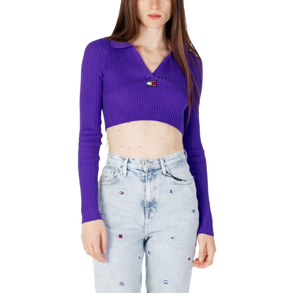 Tommy Hilfiger Jeans Purple Recycled Polyester Sweater