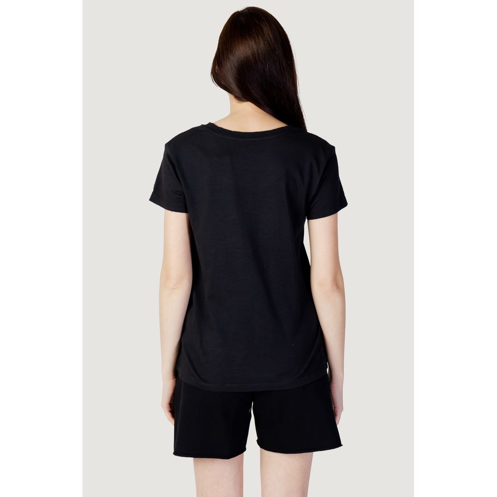 Blauer Black Cotton Tops & T-Shirt