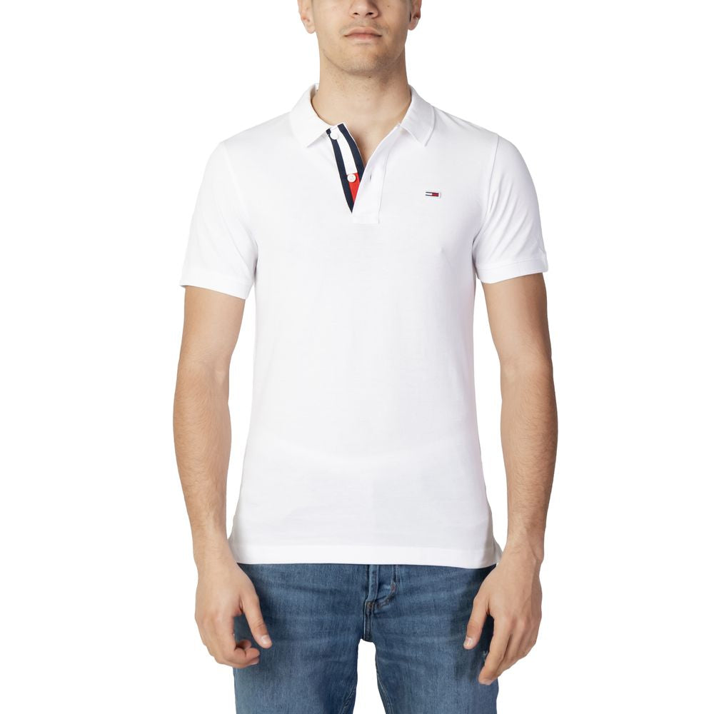 Tommy Hilfiger Jeans White Cotton Polo Shirt