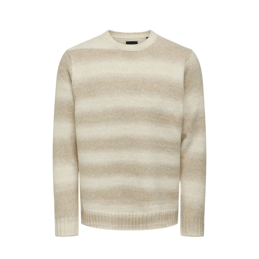 Only & Sons Cream Acrylic Sweater